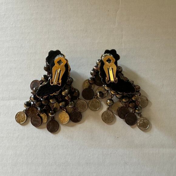 Vintage Coin Miniature USA Coin Clip-On Earrings Dimes Quarters Nickles - Picture 6 of 9